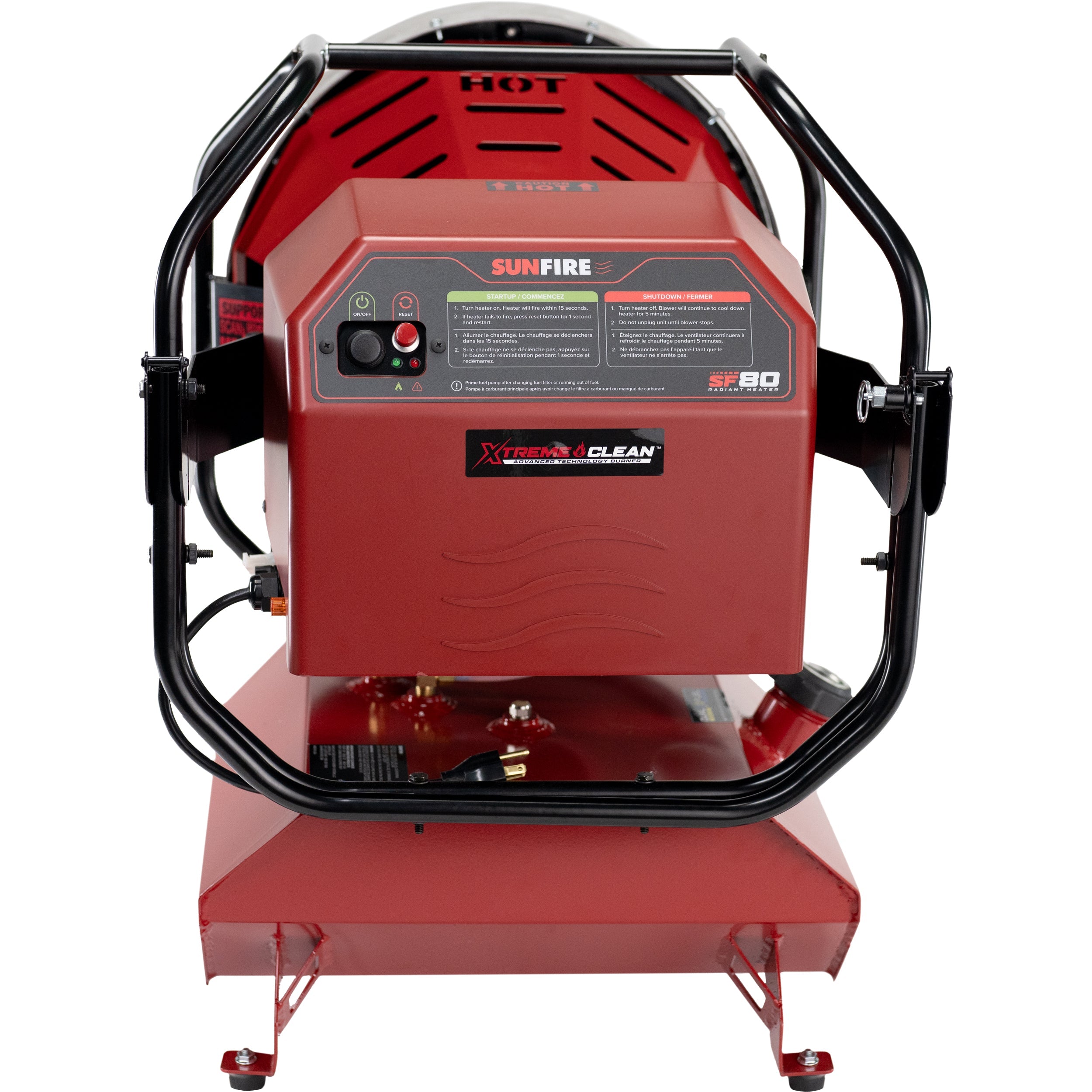 SUNFIRE SF80 Portable Radiant Heater, Dual Fuel Radiator, Max Heat Output 80,000 BTU/Hr - SF80