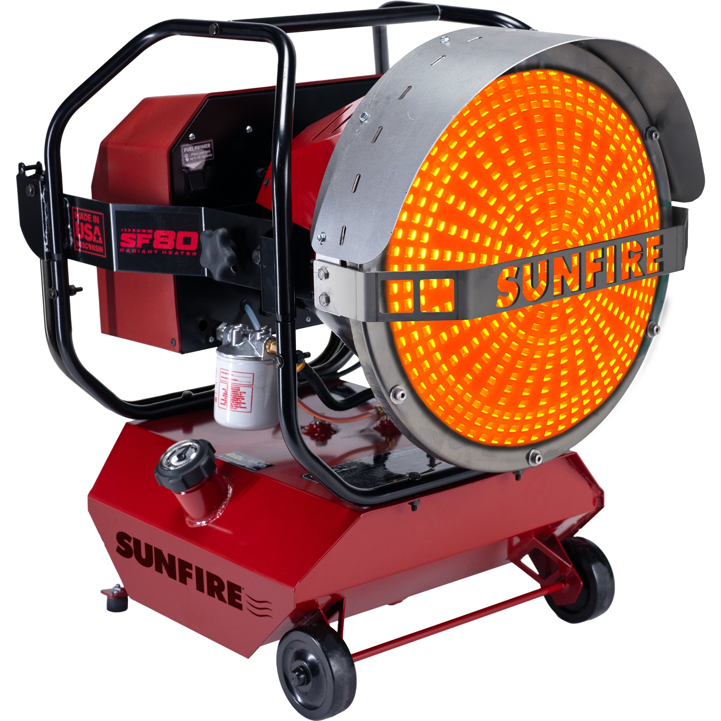 SUNFIRE SF80 Portable Radiant Heater, Dual Fuel Radiator, Max Heat Output 80,000 BTU/Hr - SF80