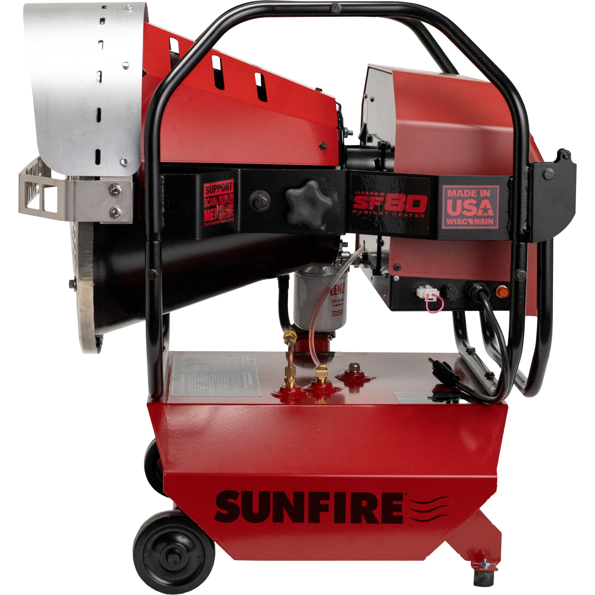 SUNFIRE SF80 Portable Radiant Heater, Dual Fuel Radiator, Max Heat Output 80,000 BTU/Hr - SF80