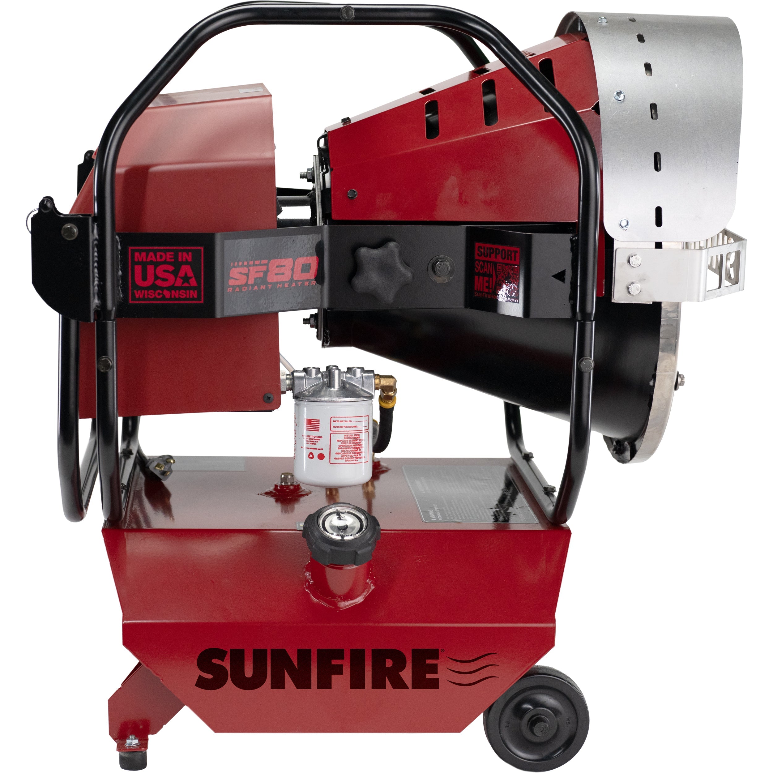 SUNFIRE SF80 Portable Radiant Heater, Dual Fuel Radiator, Max Heat Output 80,000 BTU/Hr - SF80