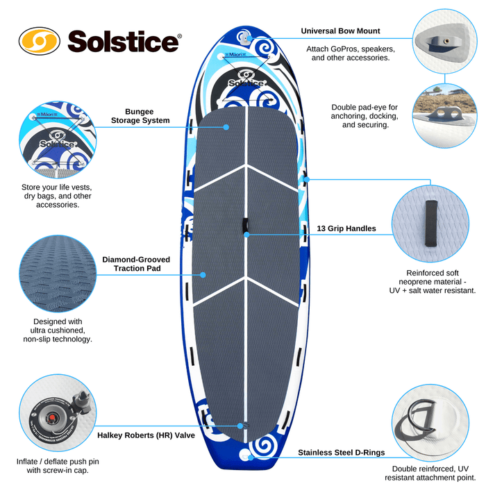 Swimline Solstice 35180 Maori Giant Multi-Person 15' Inflatable Stand Up Paddleboard New - 35180