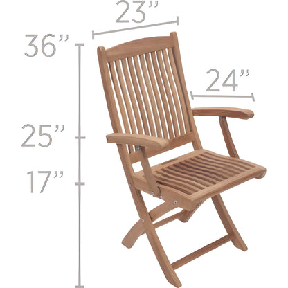 Royal Teak Collection Sailor Folding Side Chair - SFC