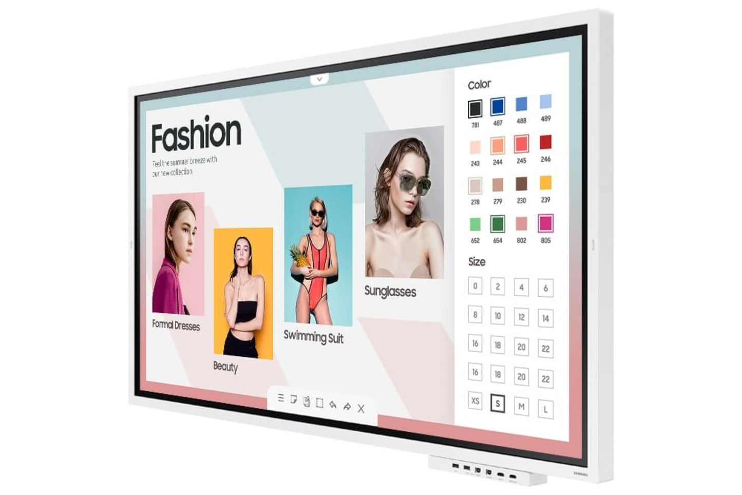 Samsung Flip  Diagonal Class WMR Series LED Display Interactive Digital Signage - WM65R