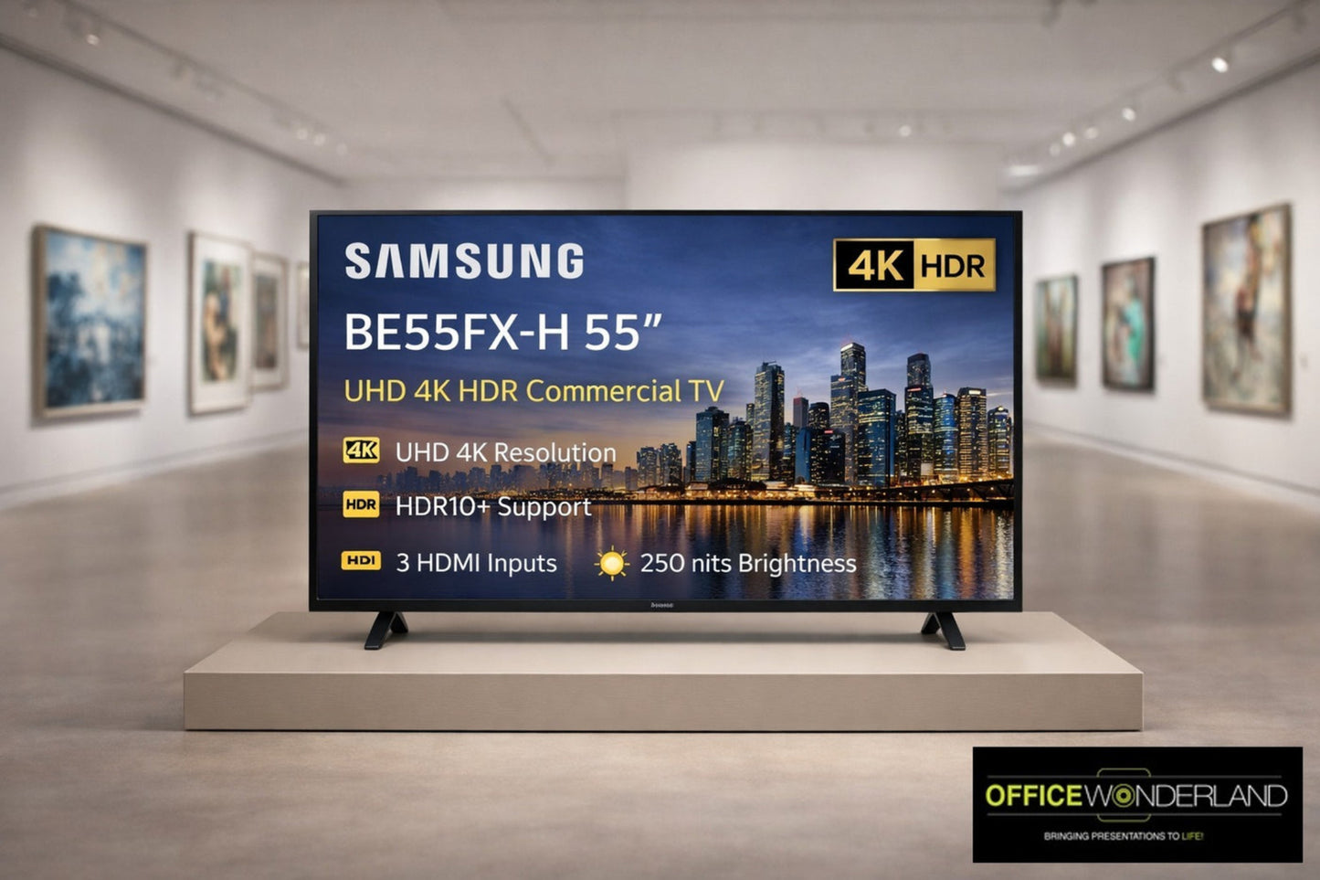 Samsung Series 55" UHD 4K HDR Commercial Display - Buy Online | Authorized Dealer - BE55FX-H