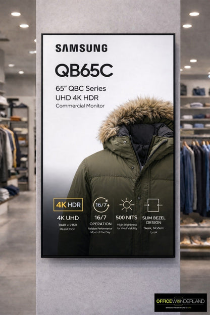 Samsung  Series UHD 4K HDR Commercial Monitor - Buy Online | Authorized Dealer - QB65C