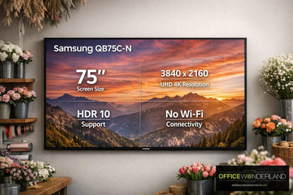 Samsung  75" UHD 4K HDR Commercial Display - No Wi-Fi / No Bluetooth - QB75C-N