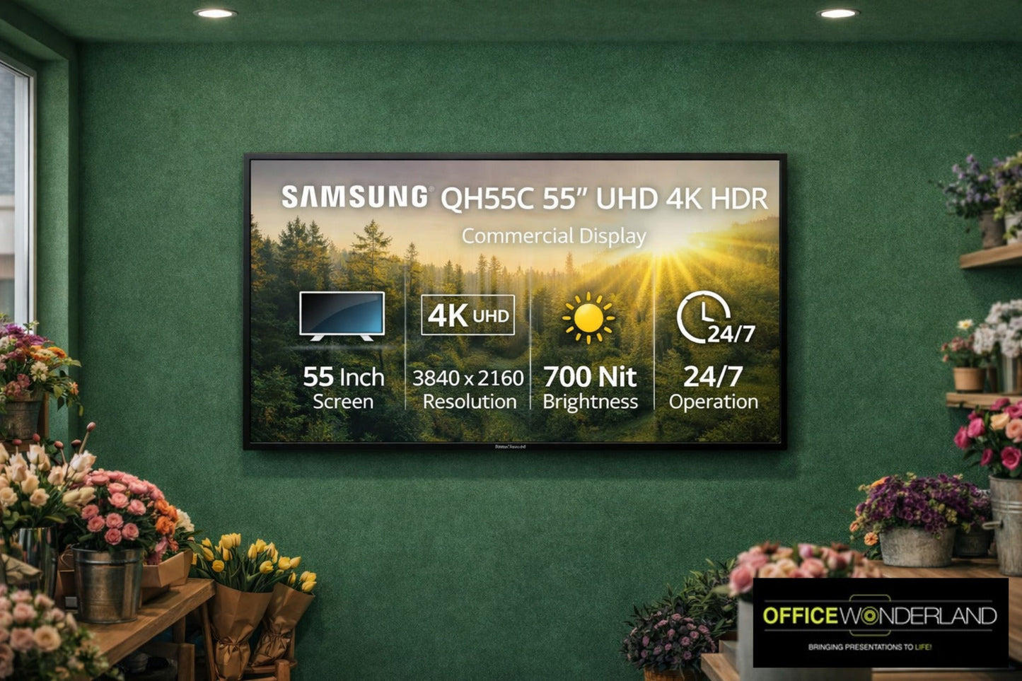 Samsung QH55C 55" 4K UHD Commercial Monitor - QH55C