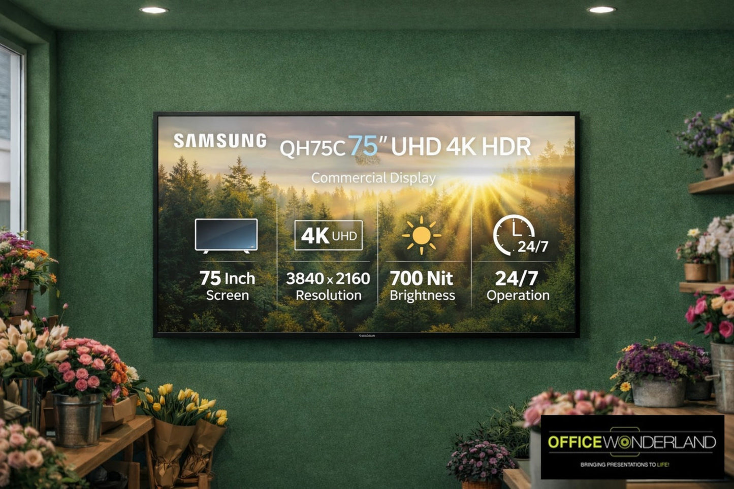 Samsung 75" 4K UHD Commercial Monitor - QH75C