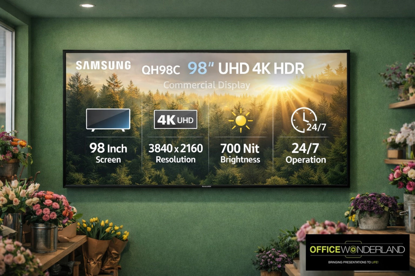 Samsung QH98C 98" UHD 4K Commercial Monitor - QH98C