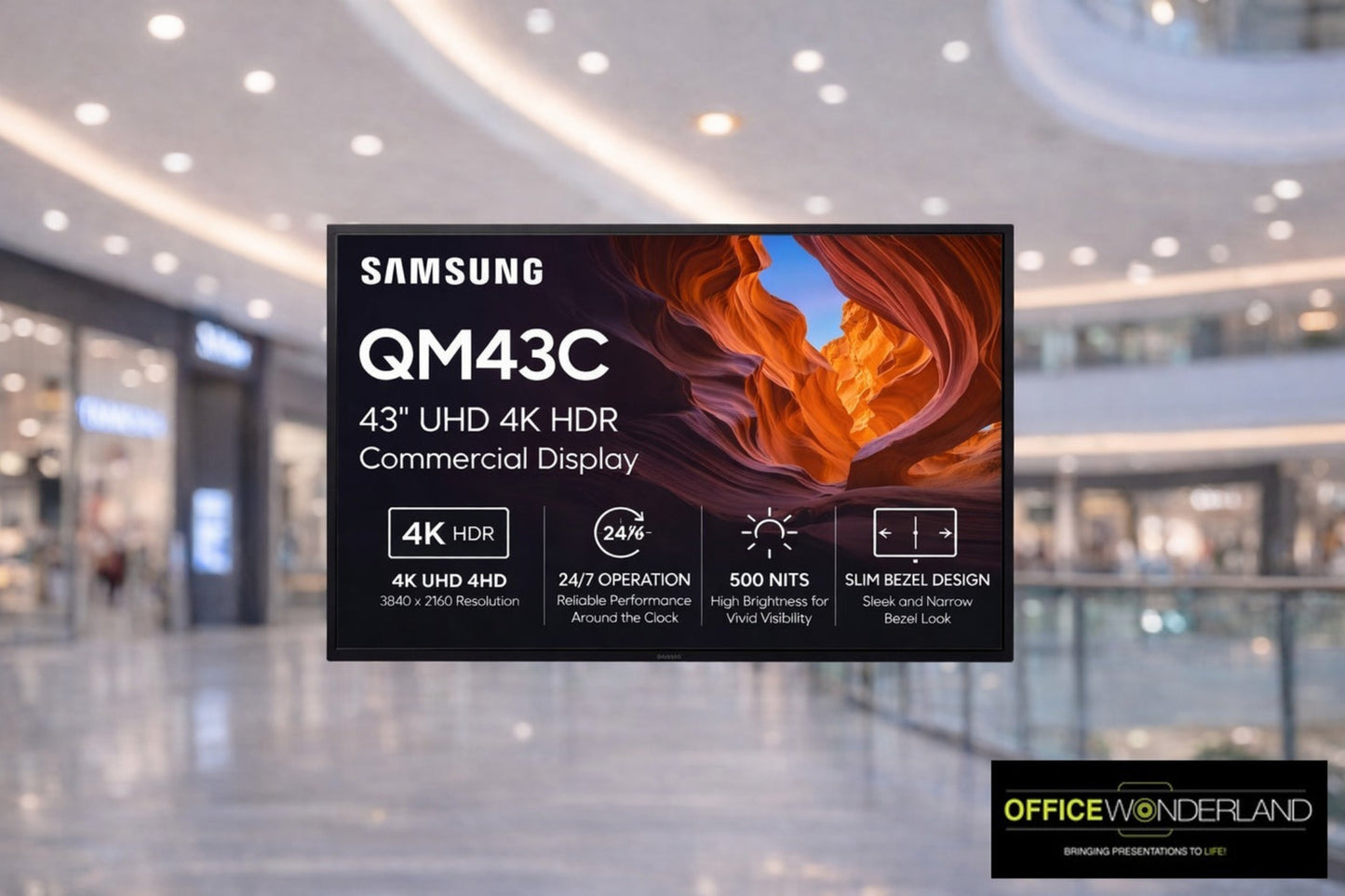 Samsung 43" UHD 4K Commercial Monitor - Buy Online | Authorized Dealer - QM43C