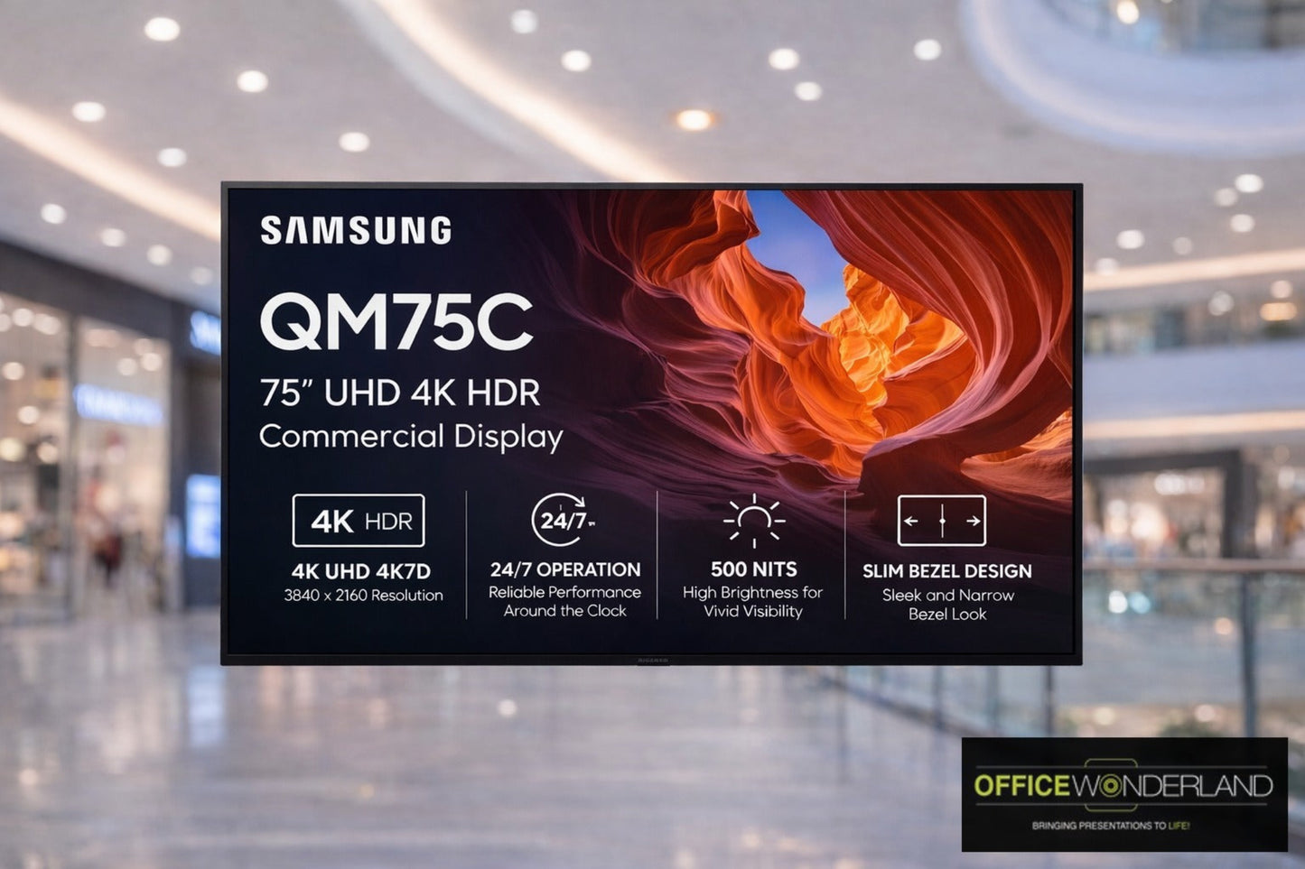 Samsung  Commercial Monitor - Buy Online | Authorized Dealer - QM75C