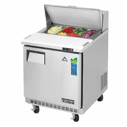 Everest - EPBNR1, Commercial 27" 8 Pan Salad Sandwich Food Prep Table Refrigerator - EPBNR1