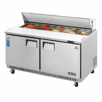 Everest - EPBNWR2, Commercial 59" 16 Pans Salad Sandwich Food Prep Table Refrigerator - EPBNWR2