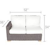 Royal Teak Collection Sanibel 2-Seater Arm Left - SB2L