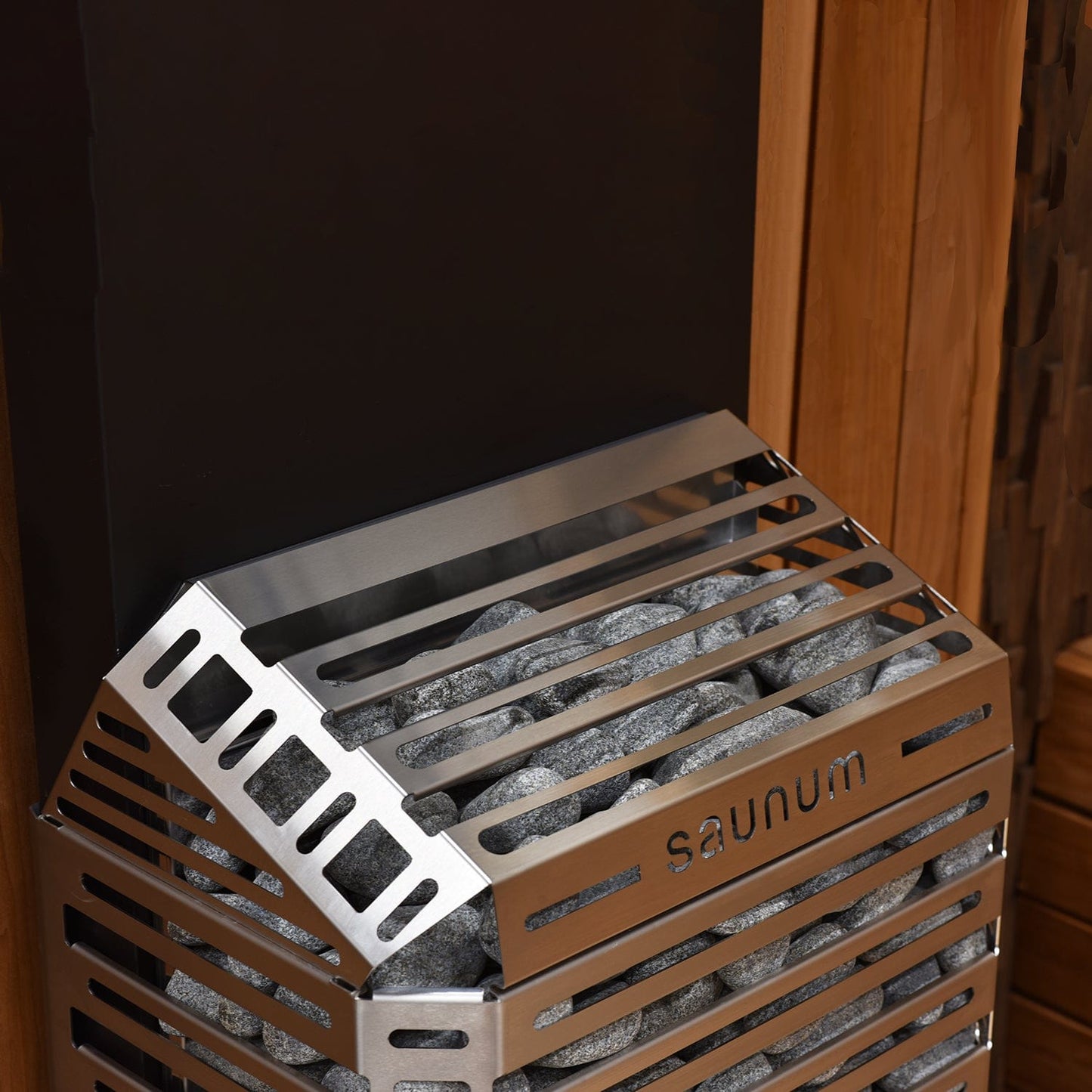 Saunum Air 10 Sauna Heater Air Series, 9.6kW Sauna Heater w/Climate Equalizer, Black - 4745090017854