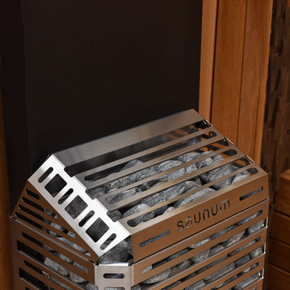 Saunum Air 10 Sauna Heater Air Series, 9.6kW Sauna Heater w/Climate Equalizer, Black - 4745090017854