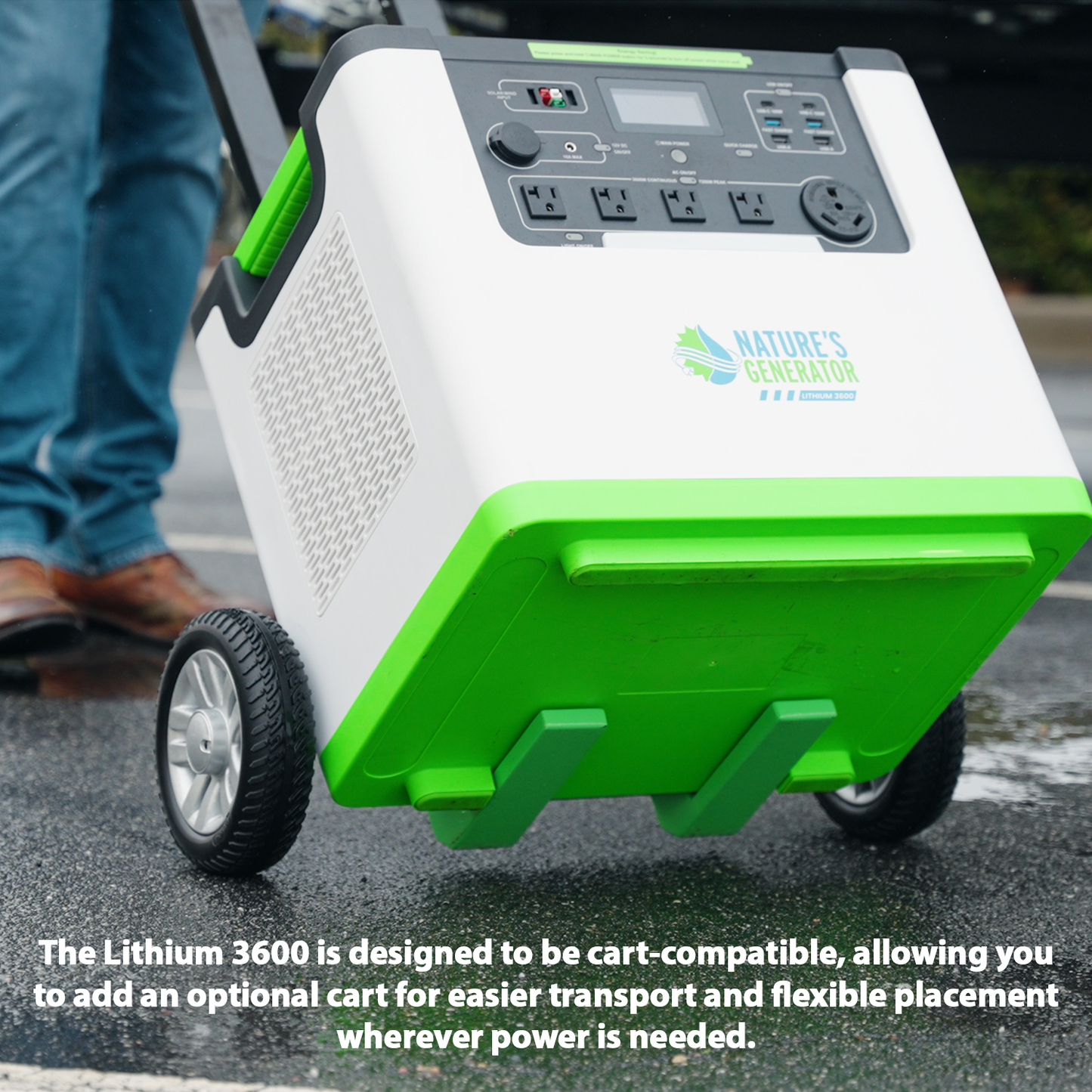 Nature's Generator Lithium 3600 Solar Generator - NGL36AUF2
