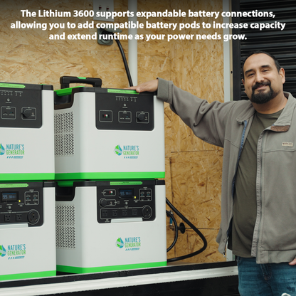 Nature's Generator Lithium 3600 Power Pod - NGLPD36