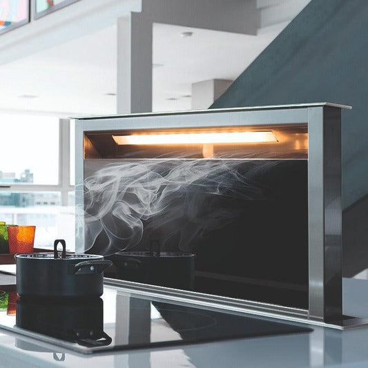 Faber Scirocco Lux Downdraft Range Hood with Size Options in Stainless Steel (SCLX)