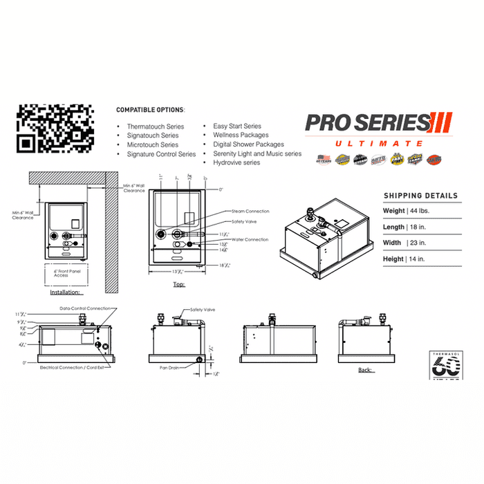 ThermaSol Pro Series 3 "Ultimate" Steam Generator - PROIII