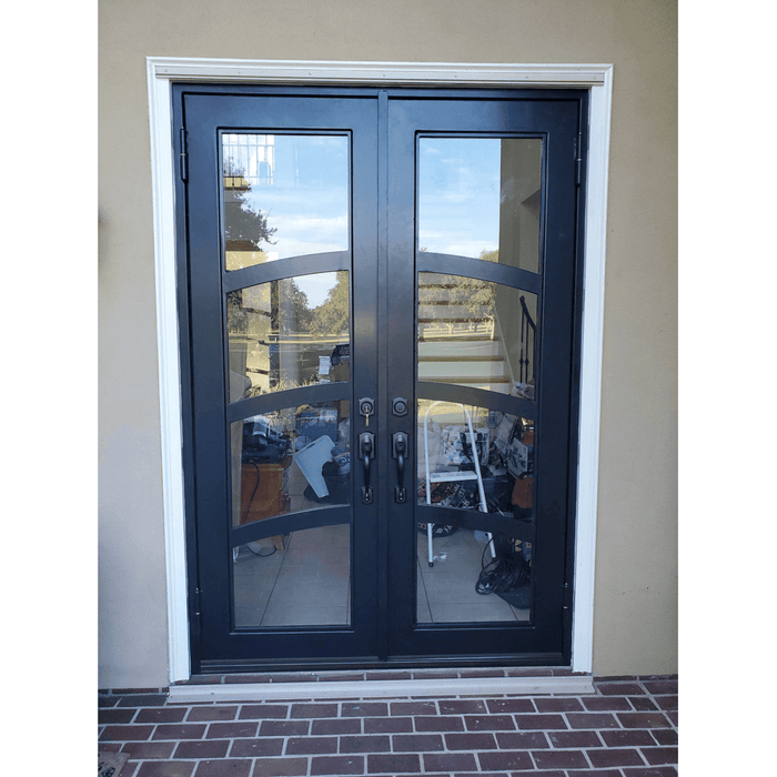 Premier Iron Doors USA Made Custom Iron Entry Door Ley Design