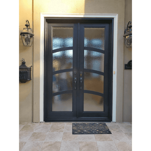 Premier Iron Doors USA Made Custom Iron Entry Door Ley Design