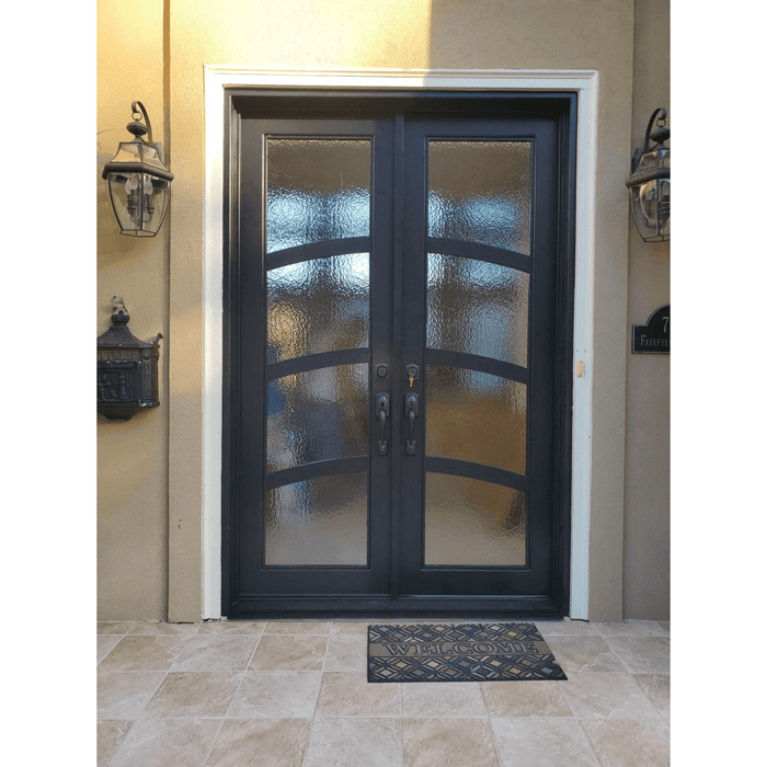 Premier Iron Doors USA Made Custom Iron Entry Door Ley Design