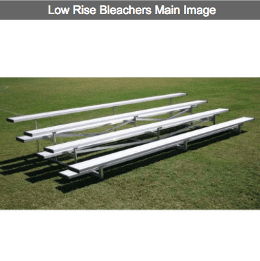 4 Row Low Rise Aluminum Bleachers - TR-0415ALRSTD