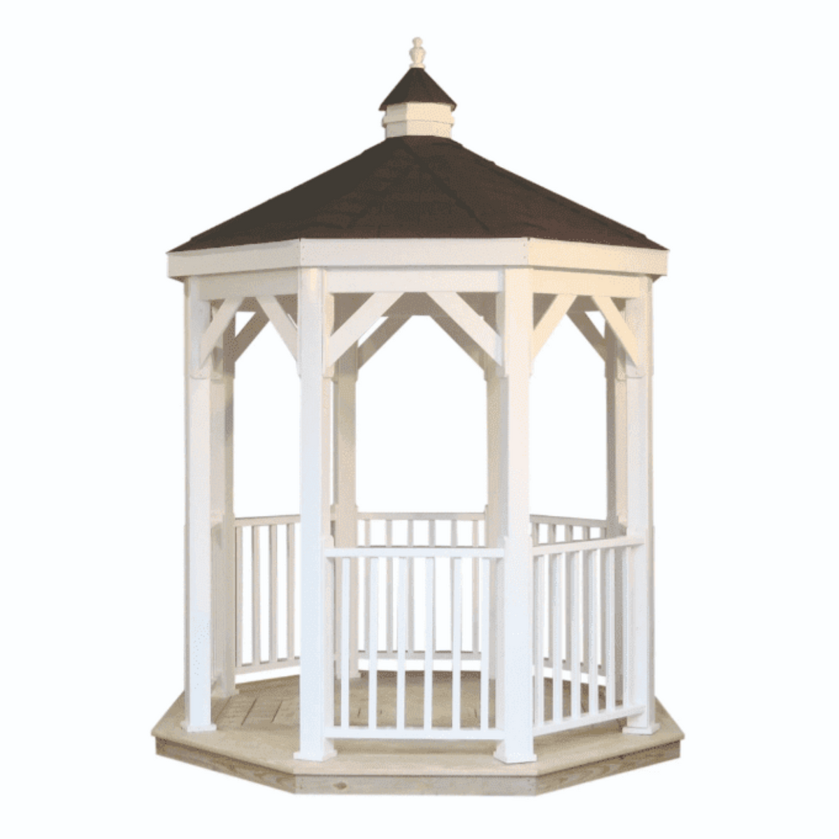 Amish Country Gazebos Vinyl Gazebo-In-A-Box with Floor