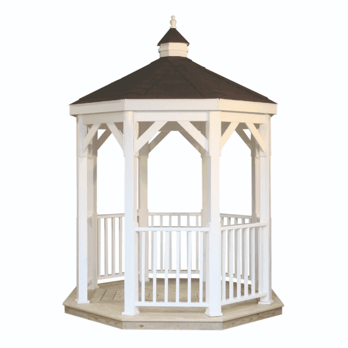 Amish Country Gazebos Vinyl Gazebo-In-A-Box with Floor