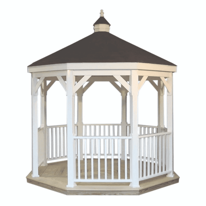 Amish Country Gazebos Vinyl Gazebo-In-A-Box with Floor