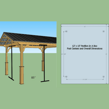 Amish Country Gazebo Pavilion-in-a-Box 12 x 15 KIAB-PAV