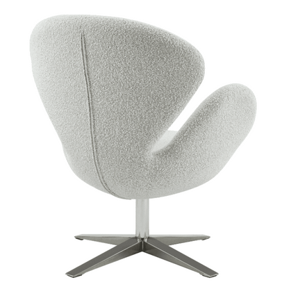 New Pacific Direct Beckett Fabric Swivel Accent Arm Chair Chrome Legs  - 6300066-563