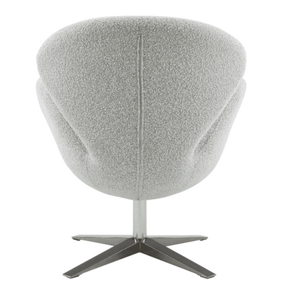 New Pacific Direct Beckett Fabric Swivel Accent Arm Chair Chrome Legs  - 6300066-563