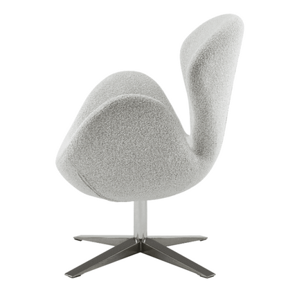 New Pacific Direct Beckett Fabric Swivel Accent Arm Chair Chrome Legs  - 6300066-563