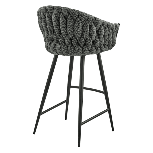 New Pacific Direct Fabian Fabric/ PU Bar Stool w/ Arms  - 1240017-5776