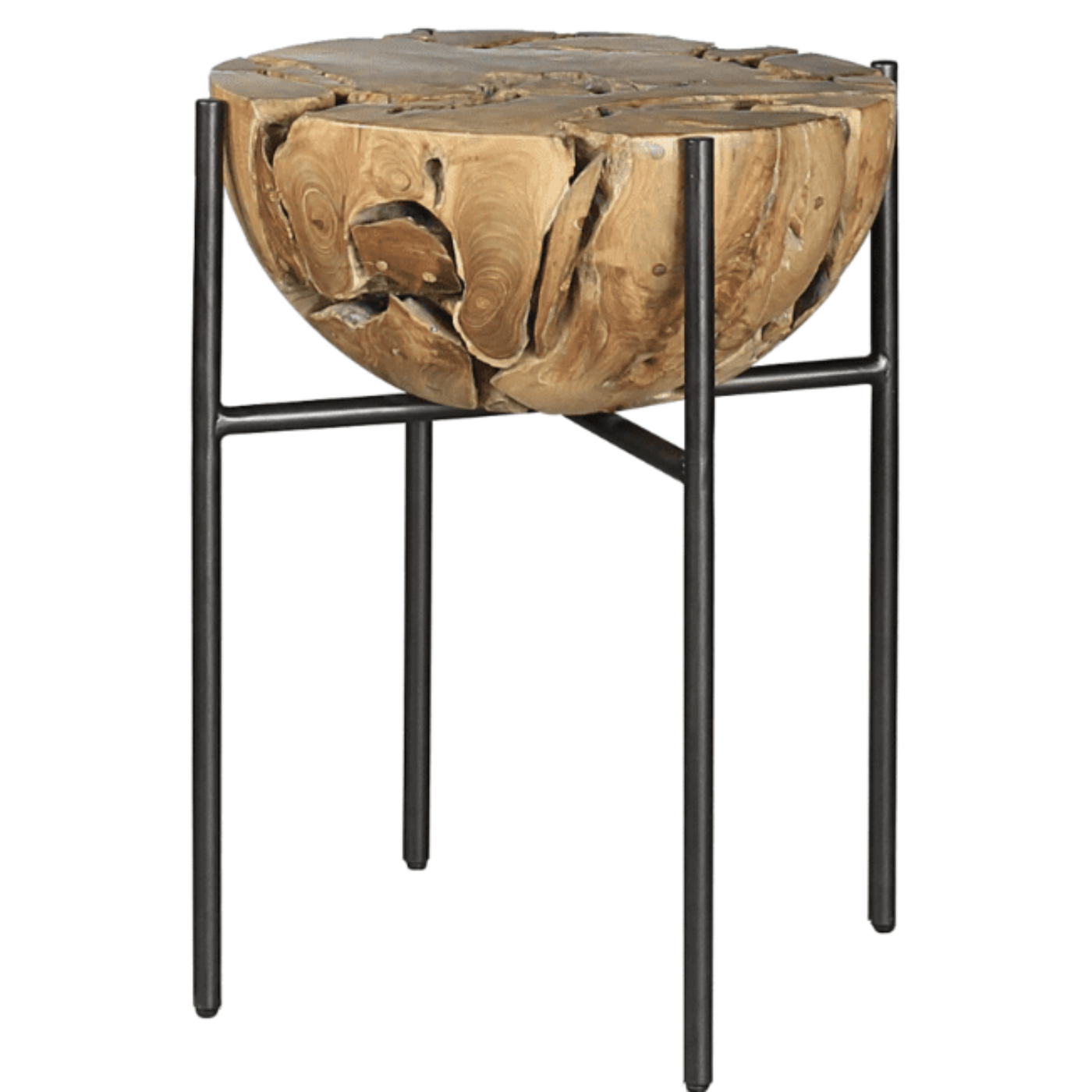 New Pacific Direct Melba Recycled Teak Root Side/ End Table 9600037 - 9600037