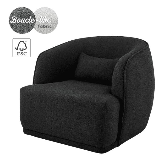 New Pacific Direct Steward Fabric Swivel Accent Chair -  1900188-576