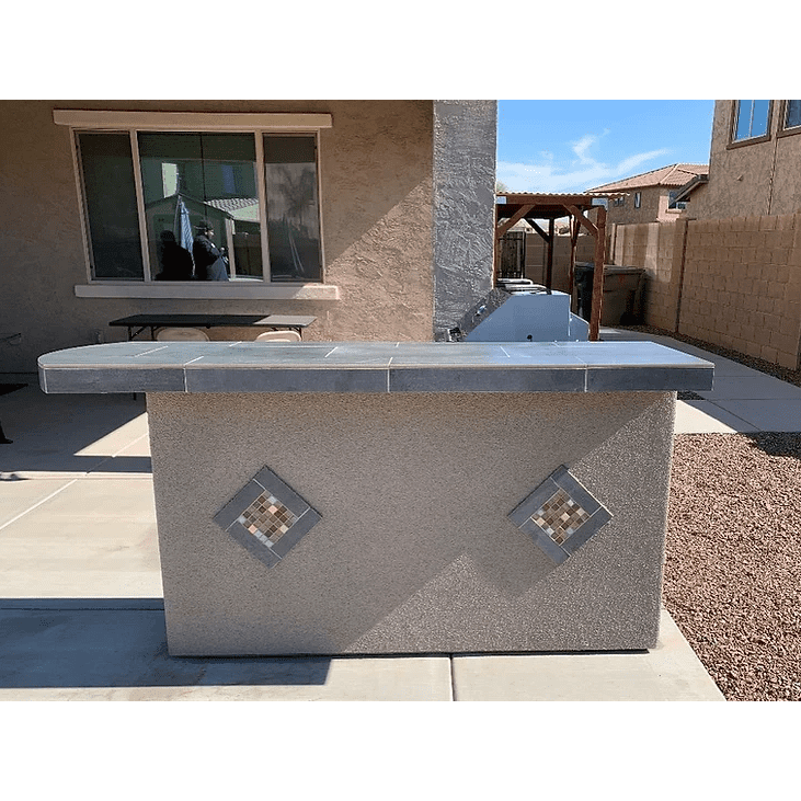 Kokomo Aspen BBQ Island with 4 Burner Built In BBQ Grill