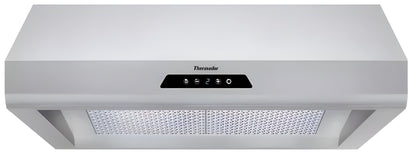 Thermador Masterpiece Series 30" Wall Mount Range Hood, 600 CFM, Halogen Lights, 4-Speed Touch Control, 7-Segment Display - HMWB30FS