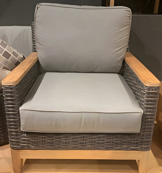 Royal Teak Collection Boca Club Chair Honey with Nurture Colored Cushions - BOCACH-H