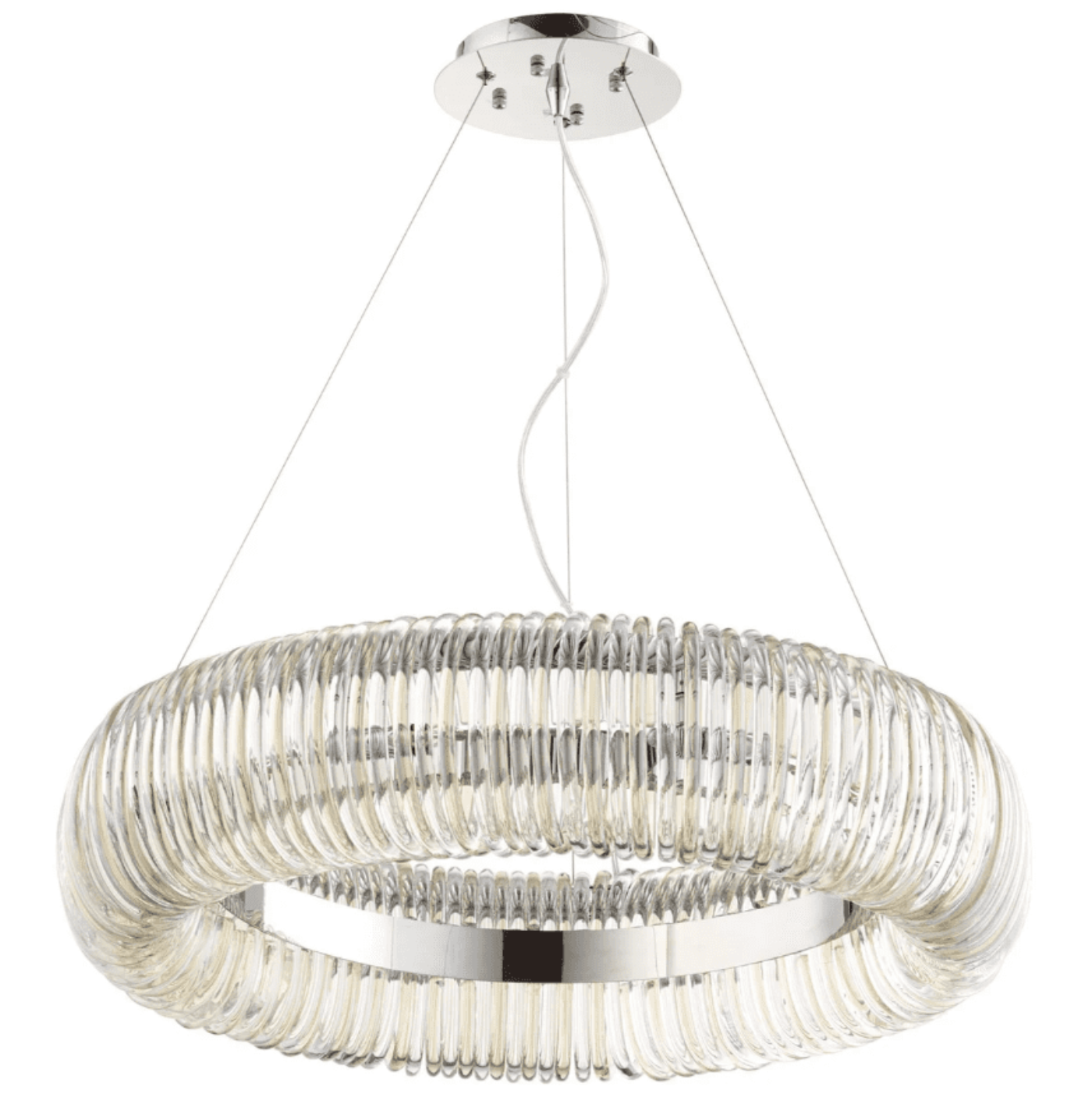 Cyan Design Beaming Around Pendant | Chrome - Medium 08849