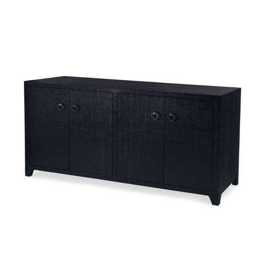 Butler Specialty Company Bar Harbor Raffia 4 Door 70"" Sideboard, Navy Blue -  5668410