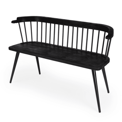 Butler Specialty Company Tempe Mango Wood Spindle Back  51.25""W Bench, Black  - 5615295