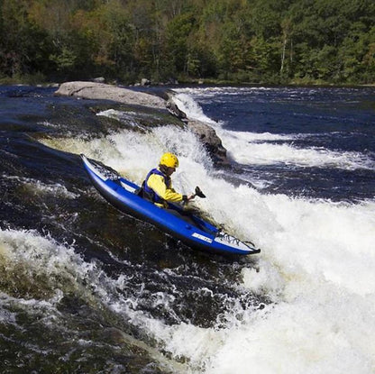 Sea Eagle 300X Explorer Inflatable Kayak Solo Deluxe Package Blue Gray New - 300XK_D