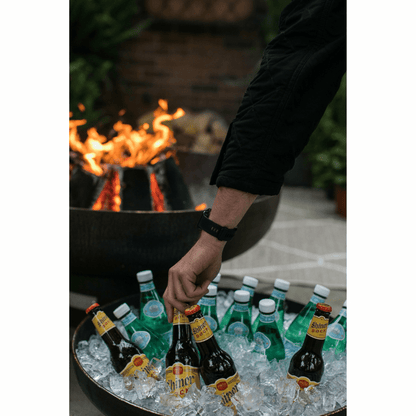 SeasonsFirePitsEllipticalSteelFirePitwithdrinks-min