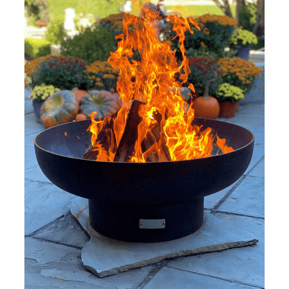 SeasonsFirePitsEllipticalSteelFirePitwithfire