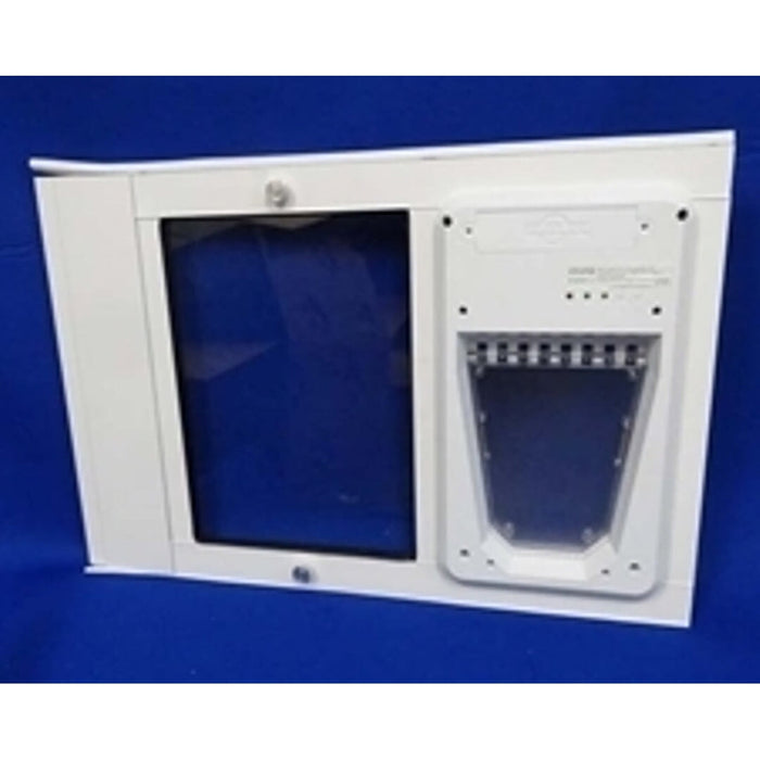 Security Boss Petsafe Electronic Single Pane Sash Lockable Window Insert - SB-Petsafe-Elec-SP-Sash-SM-23-Left Side