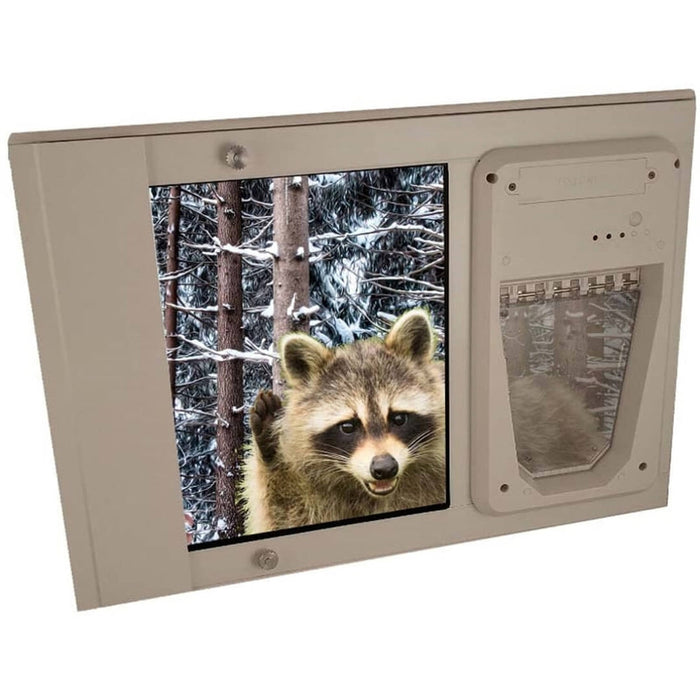 Security Boss Petsafe Electronic Single Pane Sash Lockable Window Insert - SB-Petsafe-Elec-SP-Sash-SM-23-Left Side