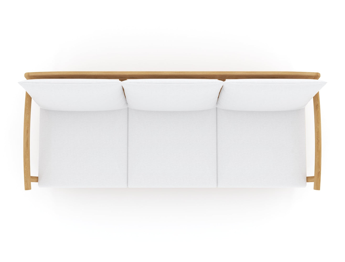 Royal Teak Collection Seville Sofa / 3-Seater Sofa with White Cushions - SEV3S-W